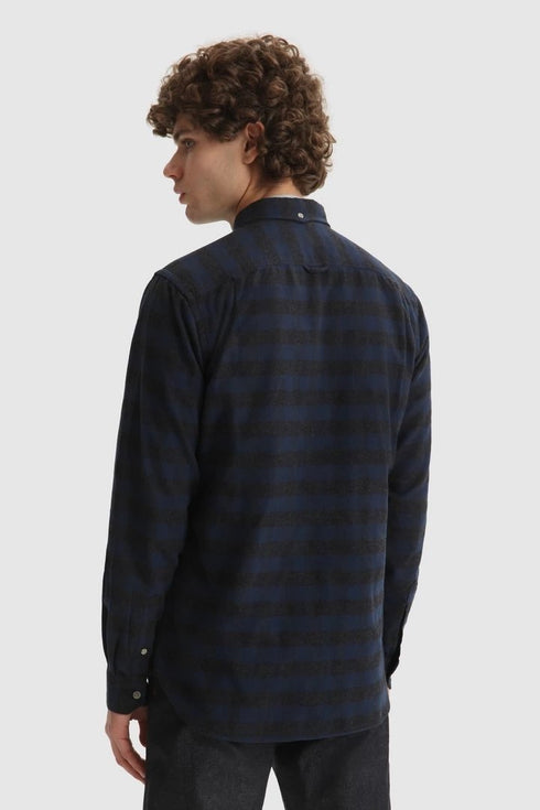 Camicia Uomo in flanella di cotone Blu WOOLRICH- Francavilla Moda